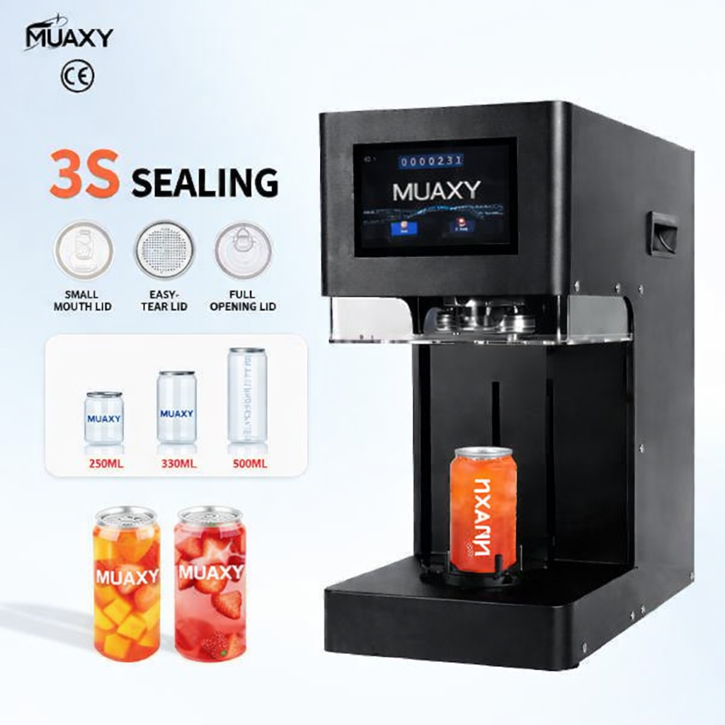 Máquina selladora PET Can — vista detalle